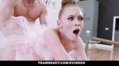 Ballet dancer fucks dance judge swallows cum